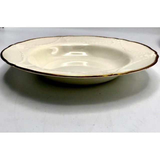 Victorian Antique Victorian Minton Ironstone Bowls With Molded Swag & Shell Decoration – Set of 6 For Sale - Image 3 of 11
