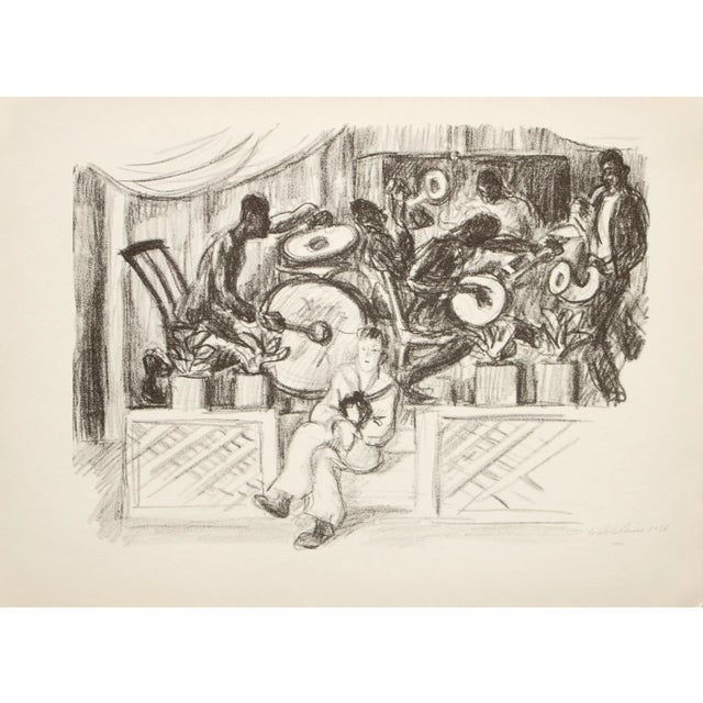 American 1939 After Waldo Peirce "Black Band", First Edition Period Offset Lithograph For Sale - Image 3 of 8