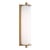 Thomas O'Brien for Visual Comfort Signature Calliope Medium Bath Light in Hand-Rubbed Antique Brass with White Glass For Sale