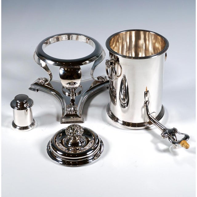 Mid 19th Century Antique Silver Samovar with Burner attributed to Alois Zitterhofer, Vienna, 1838 For Sale - Image 5 of 9