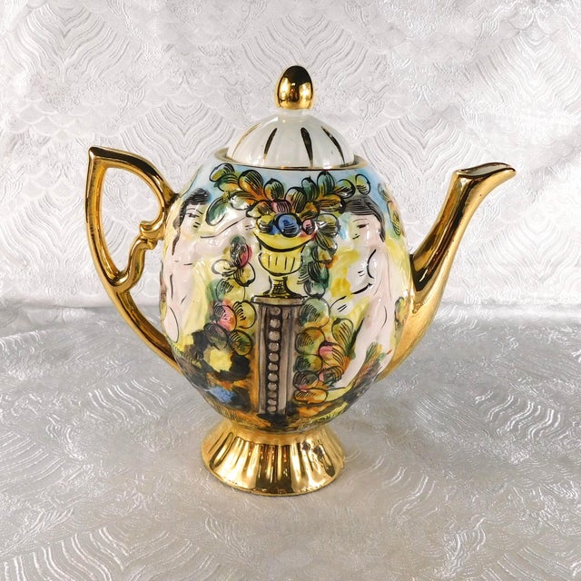 1940s 1940s Traditional Capodimonte Tea Set - Thirteen Pieces For Sale - Image 5 of 15