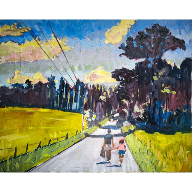 Linda Clerget, Sun on the Countryside, Oil, Framed For Sale - Image 7 of 12
