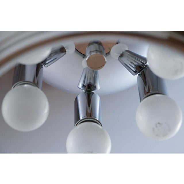 Mid-Century Italian Space Age Pendant Lamp in Glass and Steel from Mazzega, 1970s For Sale - Image 13 of 14