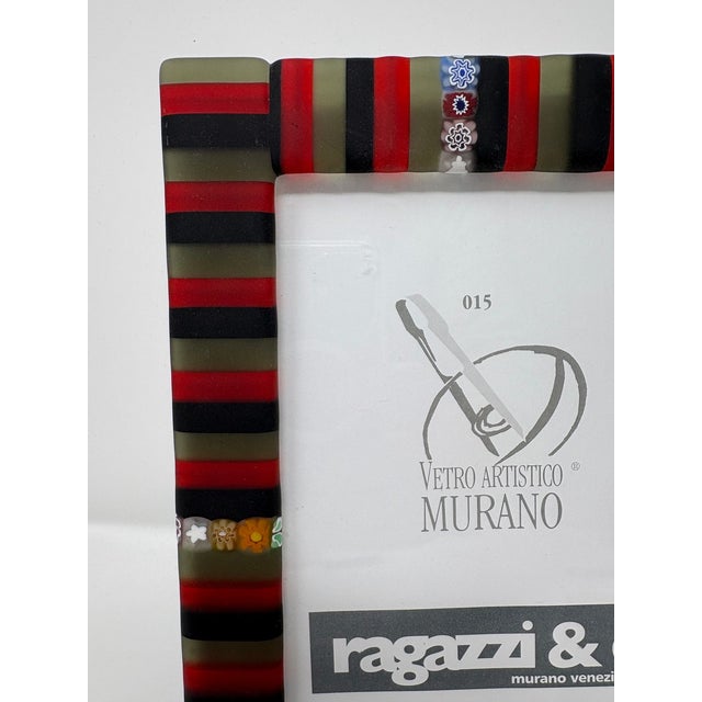 Murano Glass Picture Frame For Sale - Image 4 of 5