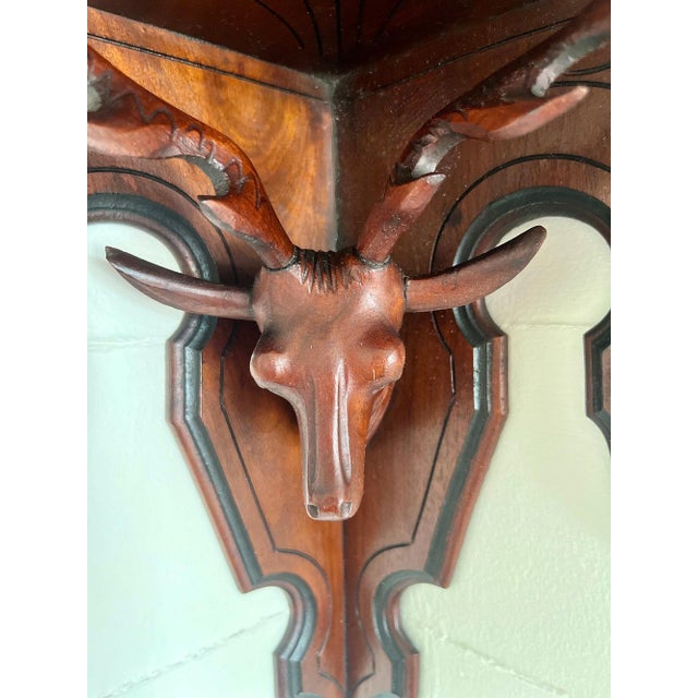 19th century Black Forest Carved Corner Shelf For Sale In Nashville - Image 6 of 8