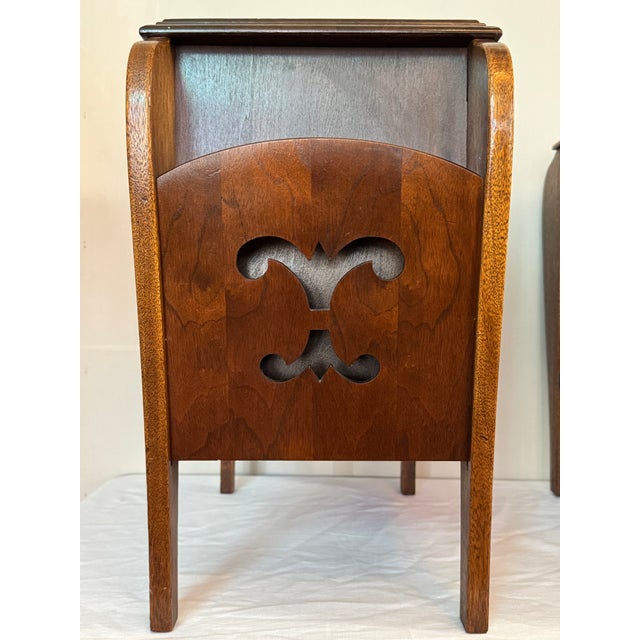 1930s Pair of 1930’s Art Deco Magazine Rack Side Tables. For Sale - Image 5 of 11