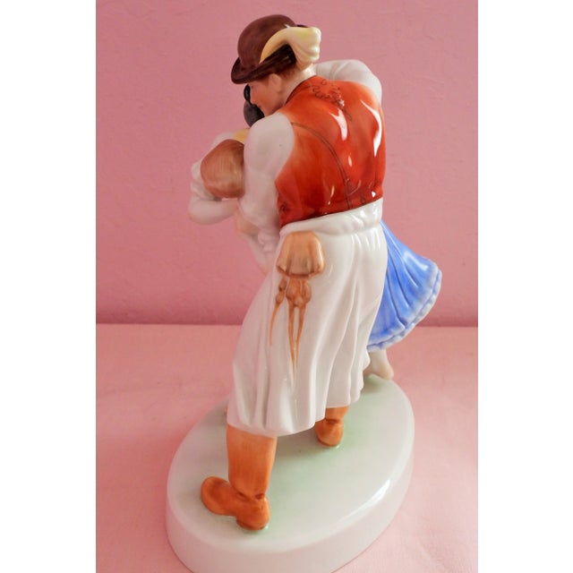 Herend Hungarian Easter Spring Ritual Romantic Courting Couple Figurine 5553 1920-1949 For Sale In Monterey, CA - Image 6 of 9