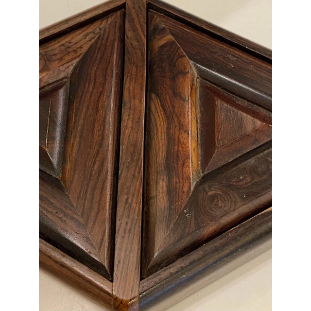 Chocolate Artisan Rosewood Jewelry Box For Sale - Image 8 of 10