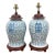 Mid 20th Century Blue & White Ginger Jar Lamps - a Pair For Sale