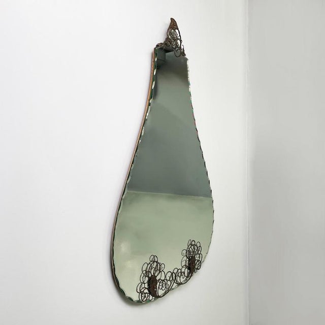 Mid-Century Modern Italian Wall Mirror, 1960s For Sale - Image 3 of 17