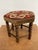 Vintage Mid-Century Walnut Footstool With Geometric Needlepoint Tapestry For Sale - Image 9 of 11