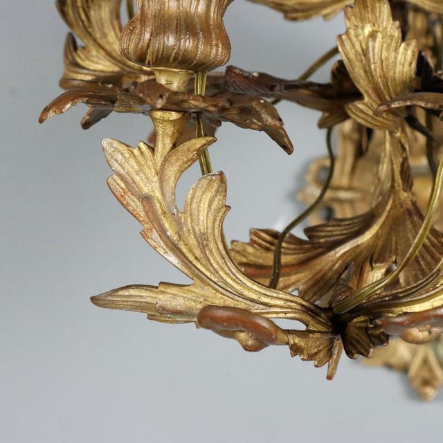 19th Century Gilt Bronze Wall Lights, Italy, Set of 2 For Sale - Image 6 of 10