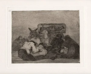 Extraña devoción! - Original Etching by Francisco Goya - 1863 1863