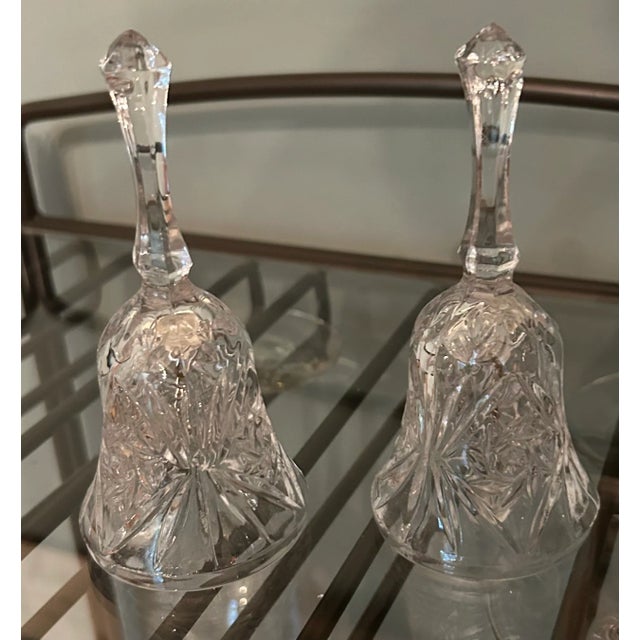 Traditional 1960s Cut Crystal Bells - Lovely, Set of Two For Sale - Image 3 of 5