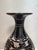 Black Chinese Ceramic Vase Cizhou Ware Black Glaze Porcelain Yuhuchun Vase Hand Carved Flowers Pattern For Sale - Image 8 of 11