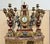 Louis XV Clock and Candelabras in Bronze and Red Marble, Set of 3 For Sale - Image 9 of 9