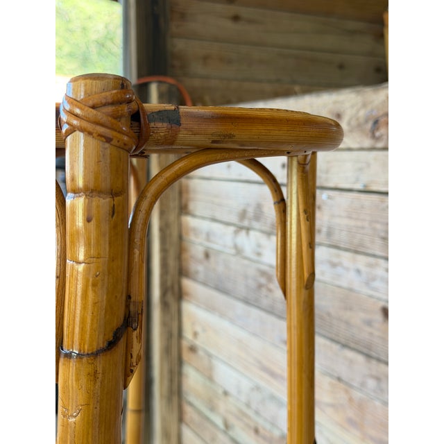 Pair of Victorian Rattan Three-Tier Plant Stands, Late 19th Century For Sale - Image 9 of 12