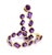 Mid 20th Century Pair of Amethyst Oval Bezel Set 18k Yellow Gold Inside Out Hoop Earrings For Sale In Miami - Image 6 of 9