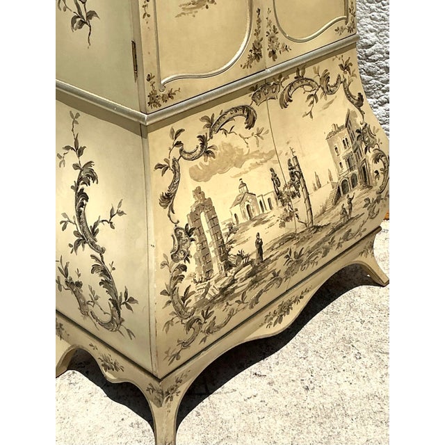 Vintage Boho Painted Grand Tour Cabinet For Sale - Image 12 of 12