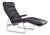 Bauhaus Model Fenix Chaise Lounge in Leather and Chrome by Sam Larsson for Dux, 1960s For Sale