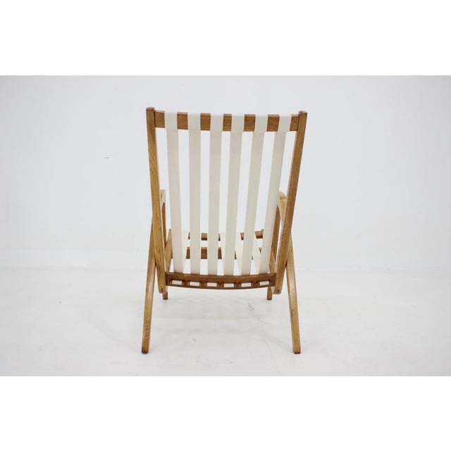 Wood Oak Armchair by Jan Vaněk, Czechoslovakia, 1970s For Sale - Image 7 of 14
