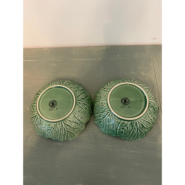 Contemporary Bordallo Pinheiro Cabbage Bowl in Green - Set of 2 For Sale - Image 3 of 6