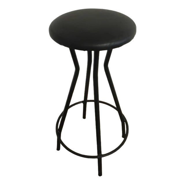 Stool with Footrest, 1980s For Sale