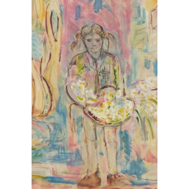 Oil on board realized by sirio pellegrini in 1976. Hand signed and dated lower left includes a wooden frame realized by...