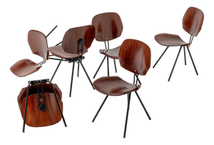 S88 Chairs by Osvaldo Borsani for Tecno, Italy, 1956, Set of 6