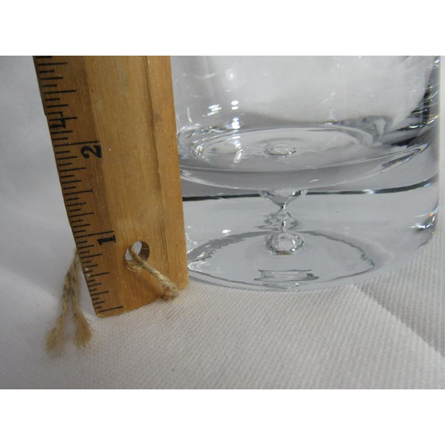 Transparent Mid-Century Modern Blown Glass Vase For Sale - Image 8 of 10