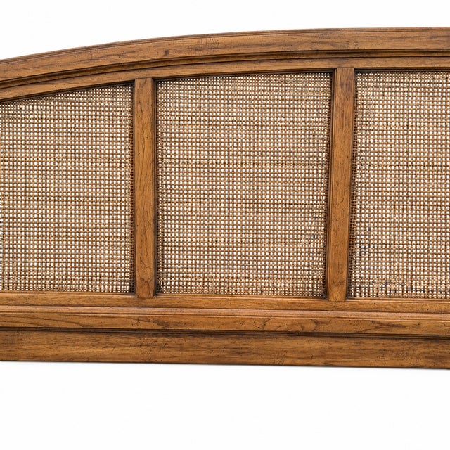 Vintage Thomasville Woven Rattan King Headboard For Sale - Image 9 of 17