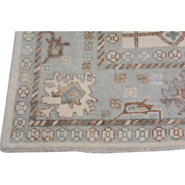 New Oushak Hand Knotted Wool Rug, 7'7x9'7 For Sale - Image 4 of 6