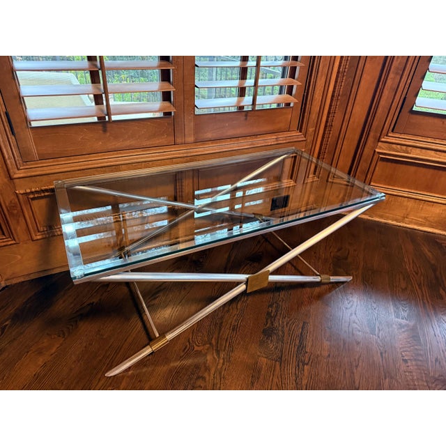 Rare X-leg Coffee Table V-41 by John Vesey For Sale In Atlanta - Image 6 of 13