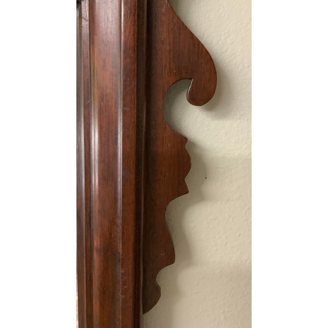 Large Vintage Colonial Revival, Mahogany Chippendale-Style Mirror for Traditional, British Colonial, Georgian & Williamsburg Decor. See Pics! For Sale - Image 9 of 9