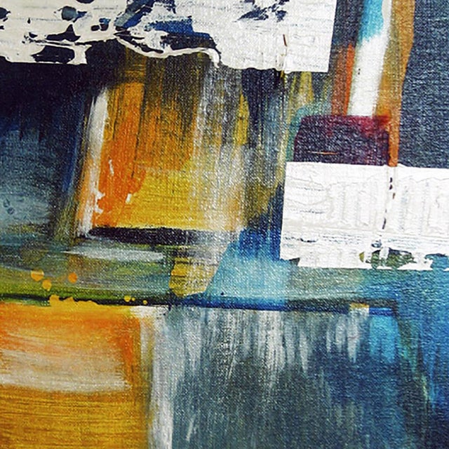 Contemporary Thinking Head — Abstract Original Painting, Acrylic on Board, 30 × 20 In, Vertical Format For Sale - Image 3 of 6