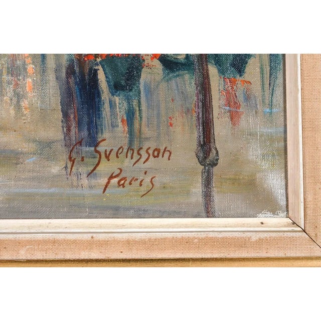 Parisian street scene. Signed and inscribed "G. Svensson / Paris" lower right. Condition: condition consistent with age;...