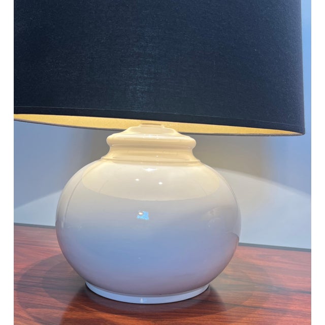 White 1970s Mid-Century Modern Ceramic lamps - a Pair For Sale - Image 8 of 12