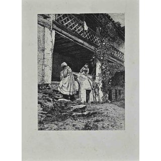 Emile Boilvin, Mountain House, 1865, Etching on Paper For Sale