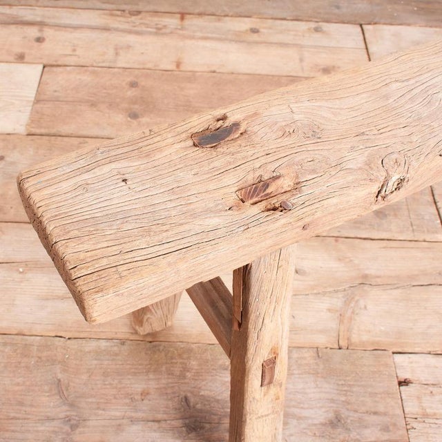 Rustic Wooden Hallway Pig Bench For Sale - Image 5 of 7