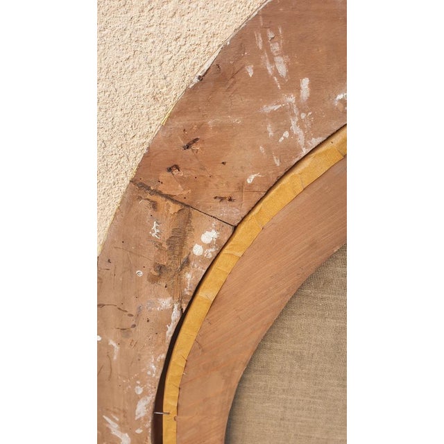 Oval portrait of a Lady of quality, wearing rich jewels and clothes, a fan in her hand Nice condition, old restorations,...