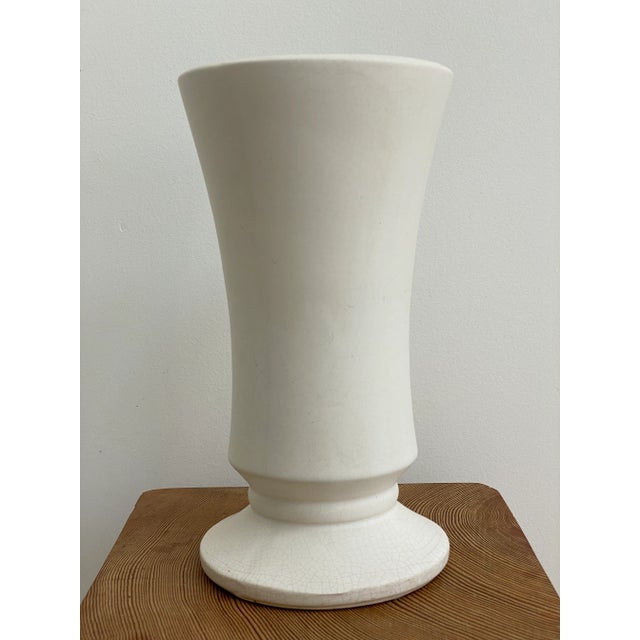 1940’s Modern Matte White Ceramic Vase For Sale In San Francisco - Image 6 of 13