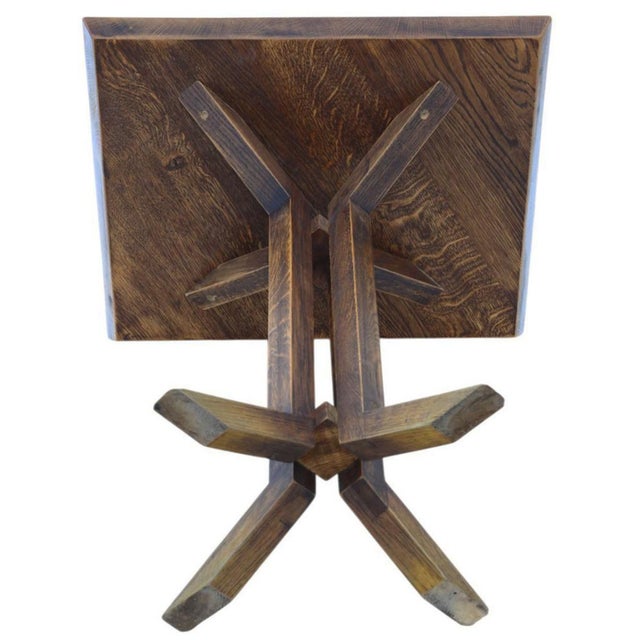 Wood Vintage Rectangular Oak Occasional Table, 1920 For Sale - Image 7 of 8