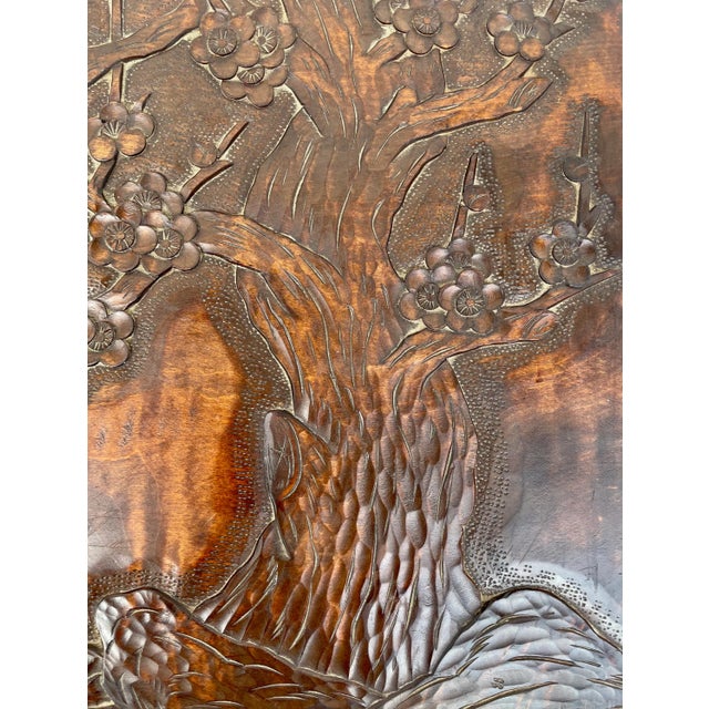 Vintage Hand-Carved Wood Cherry Blossom Asian Nesting Tables For Sale - Image 11 of 12