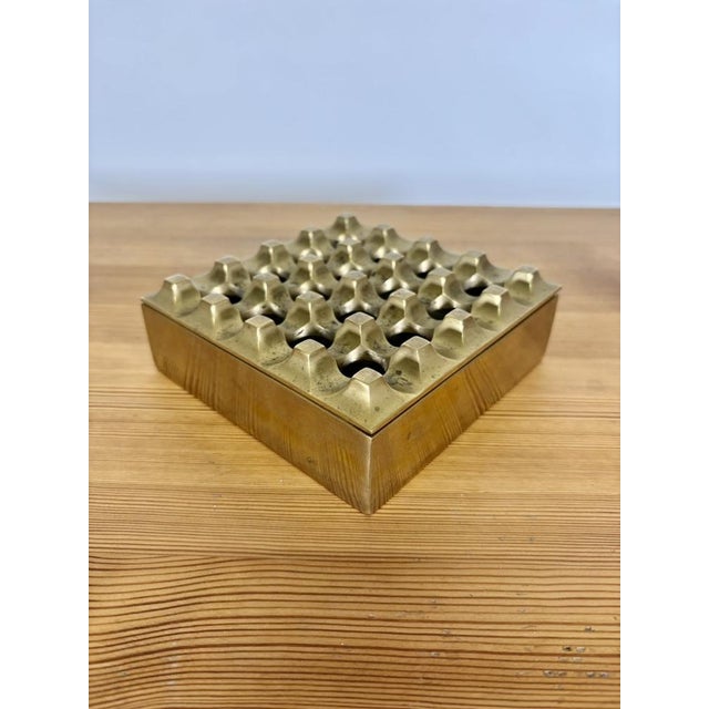 Swedish Ultima Ashtray. Rare version in brass. This piece has an attribution mark, I am sure that it is completely...