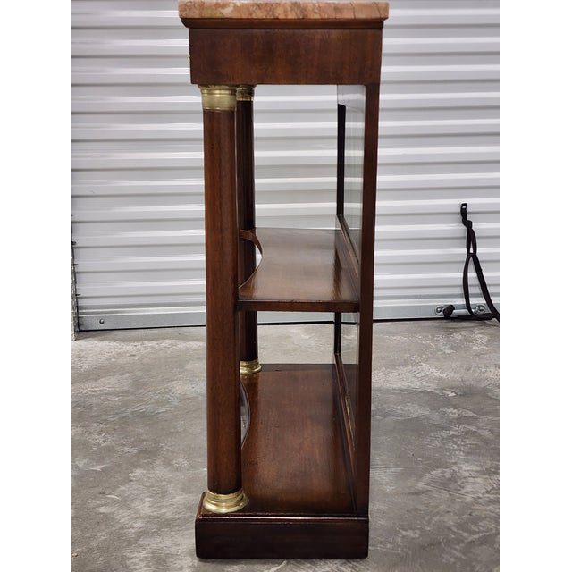 1920s Antique Empire Style Console Table With Marble Top For Sale - Image 5 of 12
