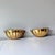 Vintage pair of scalloped brass regency style wall pocket planters.