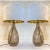 Contemporary fumè table lamp murano glass a luxury piece of italian handcraft a set of two lamps with white lampshades all...