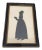 Antique Hand Cut Silhouette of a Young Woman Reading a Book 19th Century For Sale