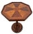 Antique Inlaid Octagonal Wood Accent Table Geometric Iron Cross Marquetry Top For Sale In Palm Springs - Image 6 of 11
