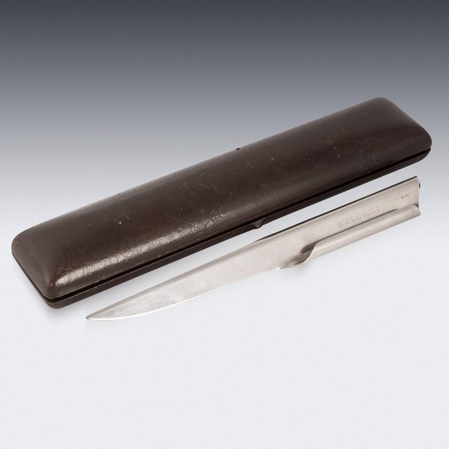 1970s Vintage Italian Silver Letter Opener by Bulgari, 1970 For Sale - Image 5 of 8